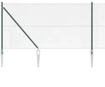 vidaXL Schwei&szlig;drahtzaun mit Spikes 10 x 1 m (B x H) - Gr&uuml;n