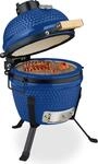 Relaxdays Kamado Grill, &oslash; 32 cm, Keramikgrill mit Thermometer bis 450&deg;C, BBQ,