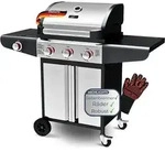 Gasgrill 3+1 Brenner mit Deckel DELO [Inkl. Handschuhe] Grillwagen mit...