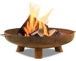 BBQ-Toro Feuerschale &Oslash; 70 cm, Rostoptik, Outdoor Dreibein Feuerstelle f&uuml;r...