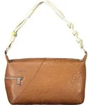 Stylische braune Handtasche mit verstellbarem Schultergurt und F&auml;chern - Braun