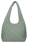 CLEO CL100 Schultertasche Puffer Hobo-Bag leicht mit Schl&uuml;sselband, Handtasche -