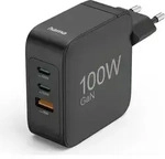 Hama Ladeger&auml;t PD GaN 100W Universal, 20 Volt, Schwarz - Schwarz