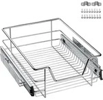 40 cm Teleskopschublade Vollauszug mit Kugelf&uuml;hrung 20 kg Tragkraft Chrom...