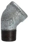 Riegler Winkel 121, 45&deg;, IG/AG, Rp/R 2, schwarzer Temperguss feuerverz.