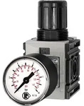 Riegler Druckregler &raquo;FUTURA-mini&laquo;, Standardmanometer, BG 0, G 1/4, 0,5-10 bar