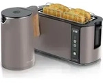 Arendo Fr&uuml;hst&uuml;cks-Set Edelstahl, Wasserkocher mit Temperatureinstellung 1,5l, 4