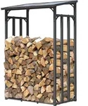 Metall Kaminholzregal Au&szlig;en 130 x 70 x 185 cm, Pro - 40 mm Stahlprofil,...