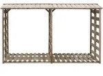 vidaXL Brennholz-Lagerschuppen 300x90x176 cm Kiefernholz Impr&auml;gniert - Braun