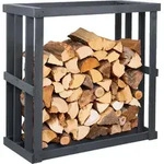 Westmann Holz Kaminholzregal Harald Anthrazit 52x108x106 cm - Grau