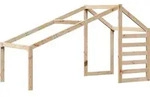 vidaXL Dach f&uuml;r Kinderbett 188x97x113 cm Massivholz Kiefer - Braun