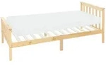 ML-Design Holzbett Kinderbett 90x200 cm Natur mit Matratze, Kiefernholz, Bettgestell