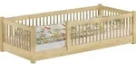 Kinderbett niedriges Bodenbett Kiefer natur 80x180 Kleinkinder Laufstall...