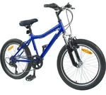 vidaXL Kinderfahrrad 24 Zoll 6-Speed f&uuml;r 8-12 Jahre alt Dunkelblau - Blau