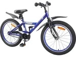 vidaXL Kinderfahrrad 18 Zoll f&uuml;r 5-7 Jahre alt Dunkelblau - Blau
