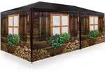 DEUBA Gartenpavillon 3x6m Almh&uuml;ttendesign - Braun