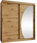 MIRJAN24 Kleiderschrank Wika 180, Schwebet&uuml;renschrank mit zwei Kleiderstangen,
