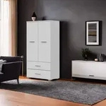 Schrank FAUSKE - 2 Schubladen - Wei&szlig; - Breite 69 cm, H&ouml;he 130 cm, Tiefe 36 cm...