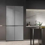 Hisense RQ768N4GVE, Freistehend, Mehrt&uuml;rig, Silber, Black Glass, Ber&uuml;hrung,...