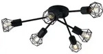 RGB LED Deckenleuchte, K&auml;fig-Design, schwarz, rund, 63 cm - Schwarz