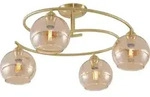 QAZQA - Moderne Deckenleuchte I Deckenlampe I Lampe I Leuchte Messing mit