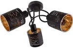 RGB LED Deckenleuchte, Nachbildung Stanzungen, schwarz-gold, 40 cm