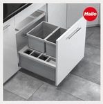 Hailo Abfallsammler 3620801 Separato-K 600 Einsatz 2x 20 Liter Hellgrau - Hellgrau