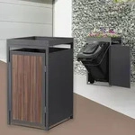 ML-Design M&uuml;lltonnenbox 1er mit Pflanzdach, M&uuml;lltonnenverkleidung f&uuml;r 1...