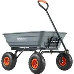 VEVOR Transportwagen, Gartenkarre mit leicht zu montierendem Stahlrahmen,...