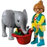 72092 Animals & Friends Zoo: Elefantenbaby und Pflegerin