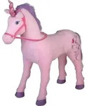 Einhorn mit Sound und Stickerei - Rosa