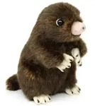 Uni-Toys Pl&uuml;schtier Maulwurf H90311 - Naturgetreues Kuscheltier Maulwurf 14cm -
