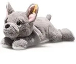 Steiff Franz&ouml;sische Bulldogge Brie grau 24 cm liegend 076114 - Grau