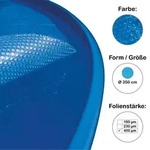 Profi Line Solarplane, Solarfolie, Luftpolsterabdeckung f&uuml;r Pool rund 350 cm, 400