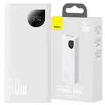Baseus Powerbank mit Digitalanzeige 2Xusba/1Xusb-C 10000Mah 30W Wei&szlig; - Wei&szlig;