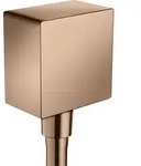 hansgrohe Schlauchanschluss Fixf Square Axor eck., m R&uuml;ckflussverh., pol. red gold -