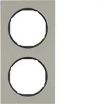 Berker 10122204 Rahmen Edelstahl/schwarz Berker R.3 - Schwarz/Silber