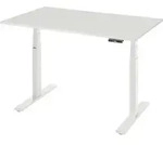 RAU Schreibtisch adlatus 100 1250x800x650-1300 M-Platte lgr - Wei&szlig;
