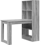 vidaXL Schreibtisch Graues Sonoma 122 x 67 x 145 cm Holzwerkstoff - Grau
