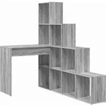 vidaXL Eck-Schreibtisch Graues Sonoma 101,5 x 149,5 x 149,5 cm - Grau