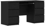 vidaXL Schreibtisch mit Speicher Schwarz Eichen-Optik 140 x 50 x 76 cm - Schwarz