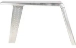 vidaXL Schreibtisch Flugzeugfl&uuml;gel-Optik Silbern 112x50x76 cm Metall - Silber