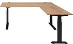 H&ouml;henverstellbarer Eckschreibtisch SONOS Old Artisan Eiche 185 x 177cm
