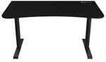 Arozzi Arena Mittel Gaming-Schreibtisch - 140 x 76 x 71 cm - Reines Schwarz - Schwarz