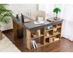 Skye Decor, Vesper - Anthracite, Atlantic Pine, Schreibtisch, Anthrazit, 100 %