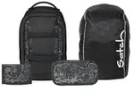 Satch Pack Street Ink Streetwalk Schulrucksack Set 4tlg. - Schwarz