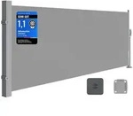 SONGMICS Seitenmarkise mit Stahl-Kasten, rostbest&auml;ndig, ausziehbar, 140 x 300...