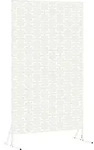 vidaXL Sichtschutz 100 x 50 x 180 cm Stahl Wei&szlig; - Wei&szlig;