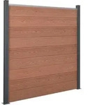 vidaXL Zaunelement-Set Braun 699x186 cm WPC - Braun