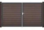 Doppeltor GroJa Solid rechts vormontiert ohne Pfosten Rahmen anthrazit 300 x 180 cm